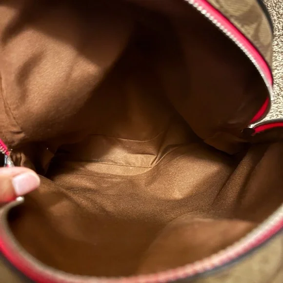 Coach Floral Print Signature Backpack & Wristlet - Brown/Pink - Picture 6 of 16